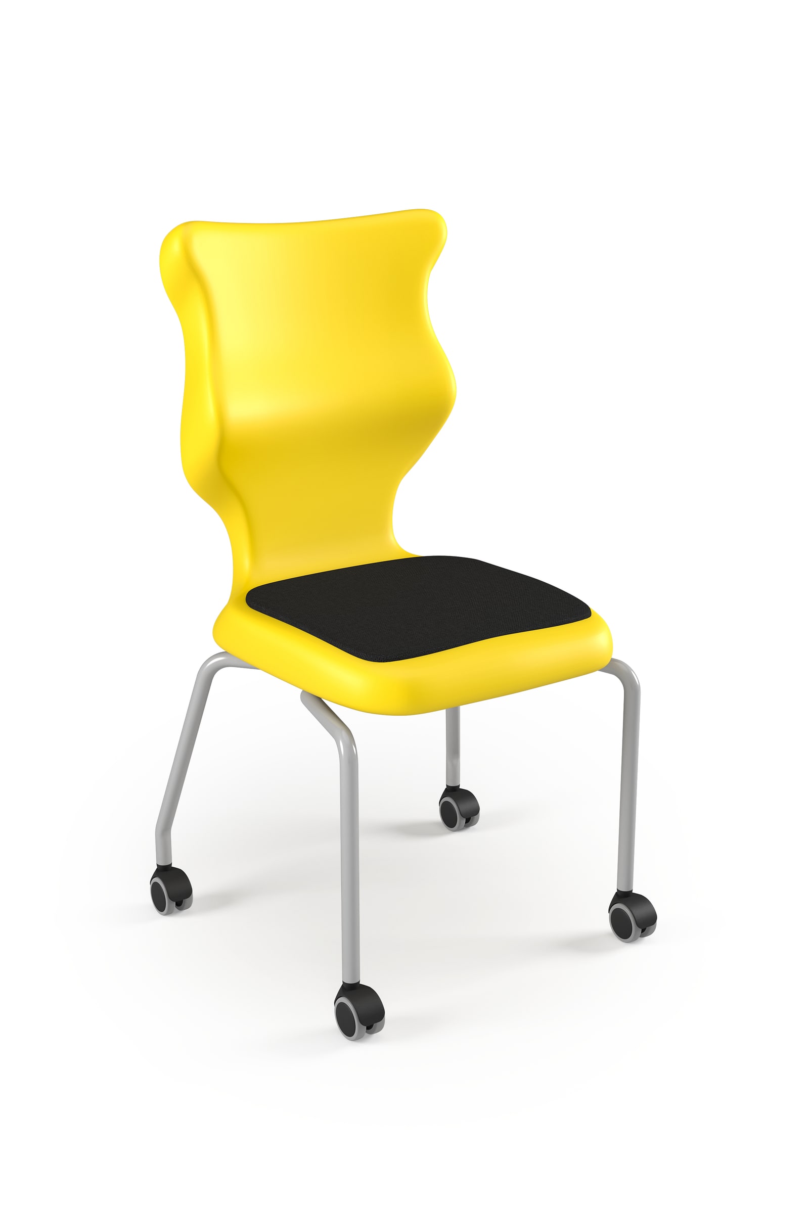 Dobre krzesło ergonomiczne Spider Move Soft Entelo szkolne - Żółty RAL 1018